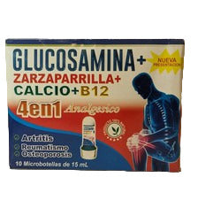 Glucosamina + Zarzaparrilla + Calcio + B12