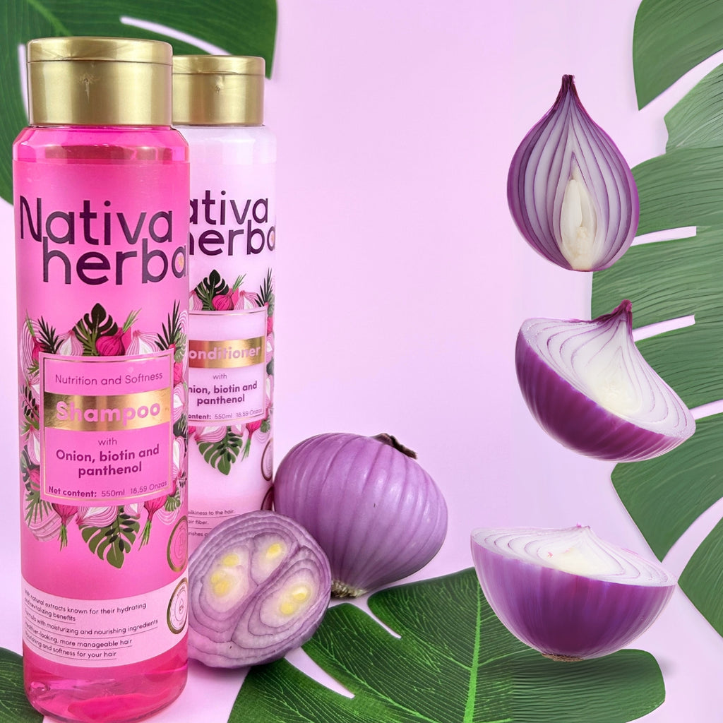 Nativa Herbal Onion Shampoo and conditioner set x 550ml