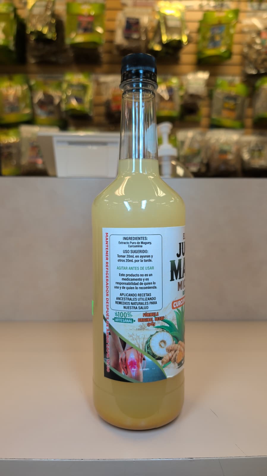 JUGO DE MAGUEY CON CURCUMA