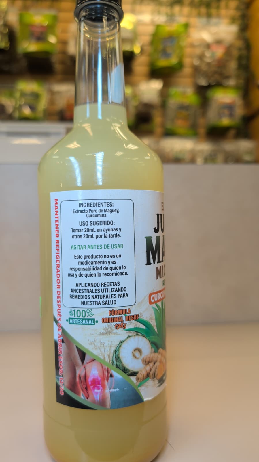 JUGO DE MAGUEY CON CURCUMA