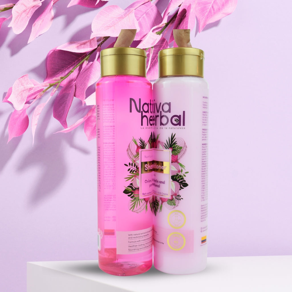 Nativa Herbal Onion Shampoo and conditioner set x 550ml