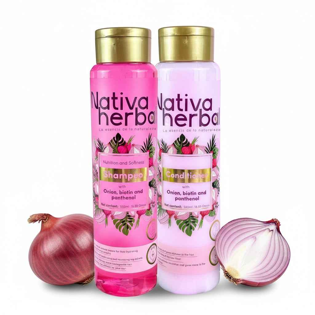 Nativa Herbal Onion Shampoo and conditioner set x 550ml